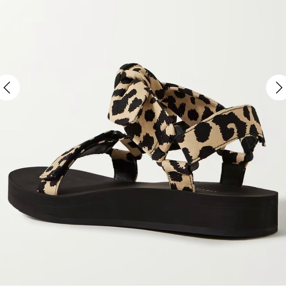 FIRM$ Loeffler Randall casual sandals. Leopard print with bow. NIB - Picture 4 of 8